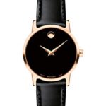 Movado Women's Museum Rose Gold Watch with a Concave Dot Museum Dial