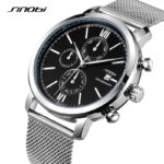 2017 SINOBI New Stainless Steel Smart Men's MultiFunction Quartz Sport Watch