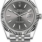 Men's Rolex Datejust 41 Dark Rhodium Dial Stainless Steel Watch