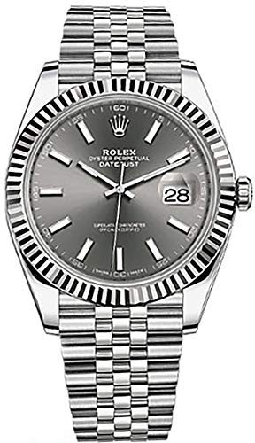 Men's Rolex Datejust 41 Dark Rhodium Dial Stainless Steel Watch