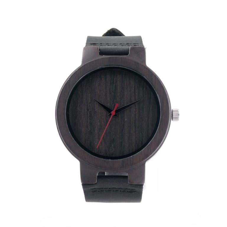 BOBO BIRD Men's Ebony Wood Design Watches With Real Leather Quartz Watch for Men Brand Luxury Wooden Bamboo Wrist Watch BOBO BIRD Men's Ebony Wood Design Watches With Real Leather Quartz Watch