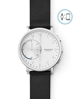 Skagen Connected Men's Hagen Stainless Steel and Leather Hybrid Smartwatch
