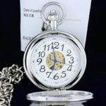 Timeless Clarity: Magnifier Pocket Watch with Large Digital Dial