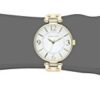 Anne Klein Women's 109168WTWT Gold-Tone and White Leather Strap Watch