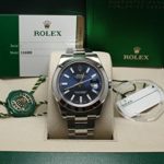Rolex Datejust II 41 Blue Dial Index Dial Steel Mens Watch