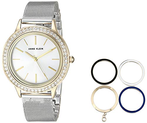 Anne Klein Women's Two-Tone Bracelet Watch and Interchangeable Bezel Set