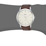 Fossil Men's The The Minimalist 3H Stainless Steel Analog-Quartz Watch with Leather Calfskin Strap, Brown, 22 (Model: FS5439