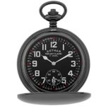 Gotham Men's Gun-Tone Railroad Mechanical Pocket Watch