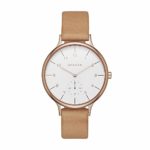 Skagen Women's Anita Quartz Stainless Steel and Leather Casual Watch