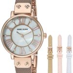 Anne Klein Women's Rose Gold-Tone Mesh Bracelet Watch