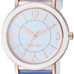 Nine West Women's Multicolor Striped Silicone Strap Watch