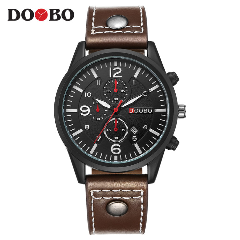 Top Luxury Brand DOOBO Men Sports Watches Men's Quartz Date Clock Man Leather Army Military Wrist Watch Relogio Masculino Top Luxury Brand DOOBO Men Sports Watches Men's Quartz Date Watch