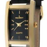 Peugeot Women's Classy 14K Gold Plated H Rectangle Watch