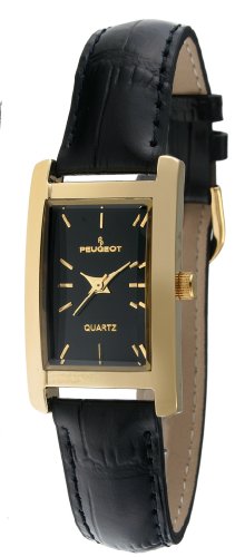 Peugeot Women's Classy 14K Gold Plated H Rectangle Watch