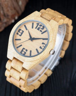 Nature Wood Watch Mens Simple Fold Clasp Wrist Watch