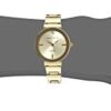 Anne Klein Women's Diamond-Accented Gold-Tone Bracelet Watch
