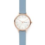 Skagen Women's Quartz Stainless Steel and Leather Casual Watch