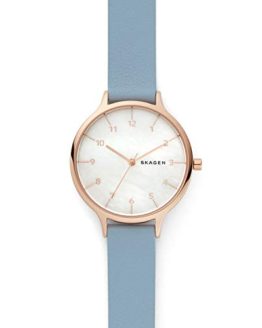 Skagen Women's Quartz Stainless Steel and Leather Casual Watch