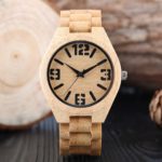 Nature Wood Watch Mens Simple Fold Clasp Wrist Watch