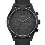 GUESS Men's Stainless Steel Leather Watch