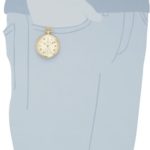 Charles-Hubert, Paris Premium Collection Stainless Steel Pocket Watch