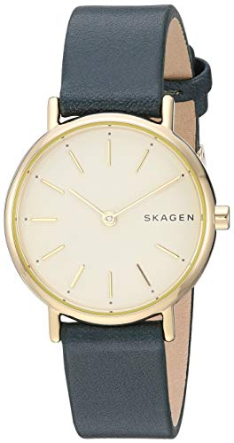 Skagen Women's Signatur Stainless Steel Analog-Quartz Leather Strap Watch