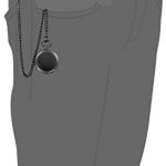 Jechin Classic Black Big Face Pocket Watch Comes in a Silk-Lined Gift Box