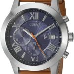 GUESS Men's Stainless Steel Leather Casual Watch