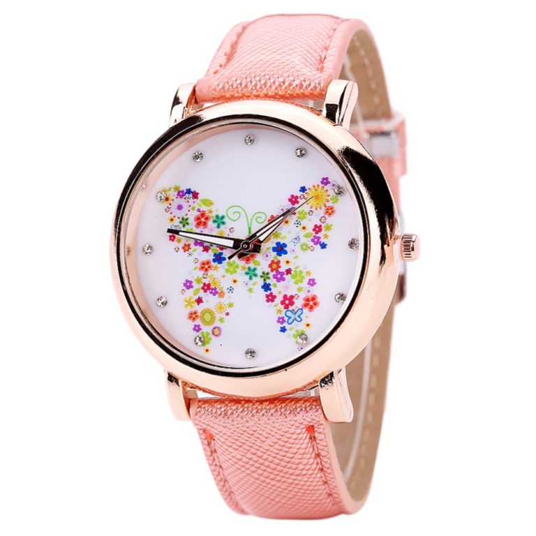 Fashion Leather Women Wrist Watches 2018 Brand Flower Butterfly Ladies Watch Women's Watches Montre Femme Clock Saat Relogio Fashion Leather Women Wrist Watches 2018 Brand Flower Butterfly Ladies Watch