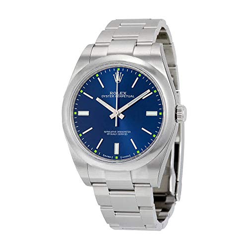Rolex Oyster Perpetual Blue Dial Stainless Steel Automatic Mens Watch