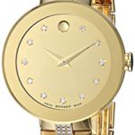 Movado Women's 'Sapphire' Swiss Quartz Tone and Gold Plated Casual Watch