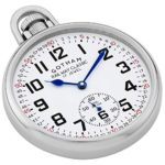 Gotham Men's Stainless Steel Mechanical Style Pocket Watch