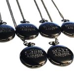 6 Personalized Pocket Watches, Set of 6 Groomsmen Wedding