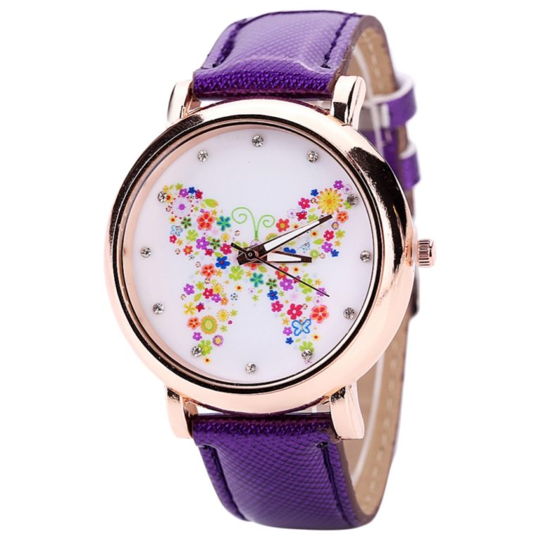Fashion Leather Women Wrist Watches 2018 Brand Flower Butterfly Ladies Watch Women's Watches Montre Femme Clock Saat Relogio 2 Fashion Leather Women Wrist Watches 2018 Brand Flower Butterfly Ladies Watch