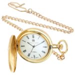 Charles Hubert Gold-Plated Mechanical Pocket Watch