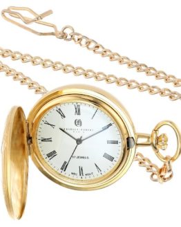 Charles Hubert Gold-Plated Mechanical Pocket Watch