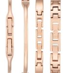 Anne Klein Women's Rose Gold-Tone Bangle Bracelet Watch 26mm Gift Set