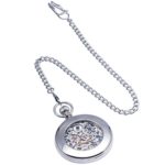 Regent Hills Vintage Brass Case Pocket Watch – Skeleton Mechanical Movement with Dual Time Display