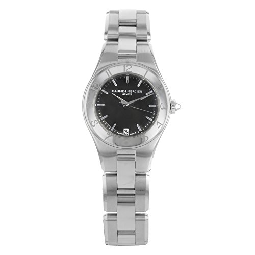 Baume & Mercier Women's Linea Black Dial Stainless Steel Watch