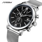 2017 SINOBI New Stainless Steel Smart Men's MultiFunction Quartz Sport Watch