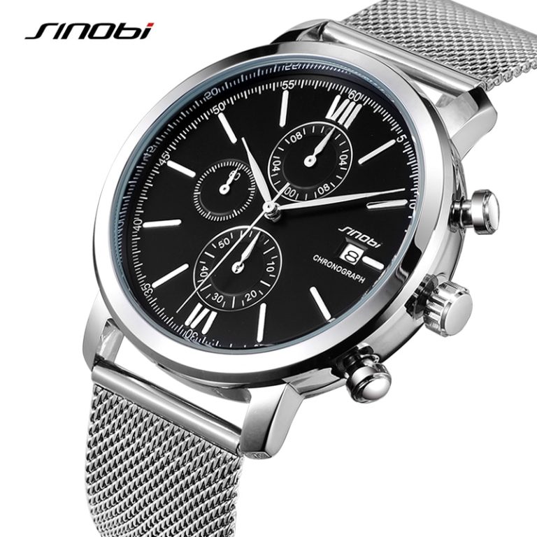 2017 SINOBI New Stainless Steel Smart Men's MultiFunction Quartz Sport Wrist Watch Waterproof Fashion Casual relogio masculino 1 2017 SINOBI New Stainless Steel Smart Men's MultiFunction Quartz Sport Watch
