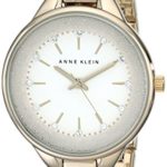 Anne Klein Women's Swarovski Crystal Accented Cream Bangle Watch