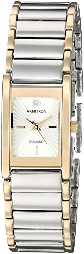 Armitron Women's Diamond-Accented Dial Two-Tone Bracelet Watch