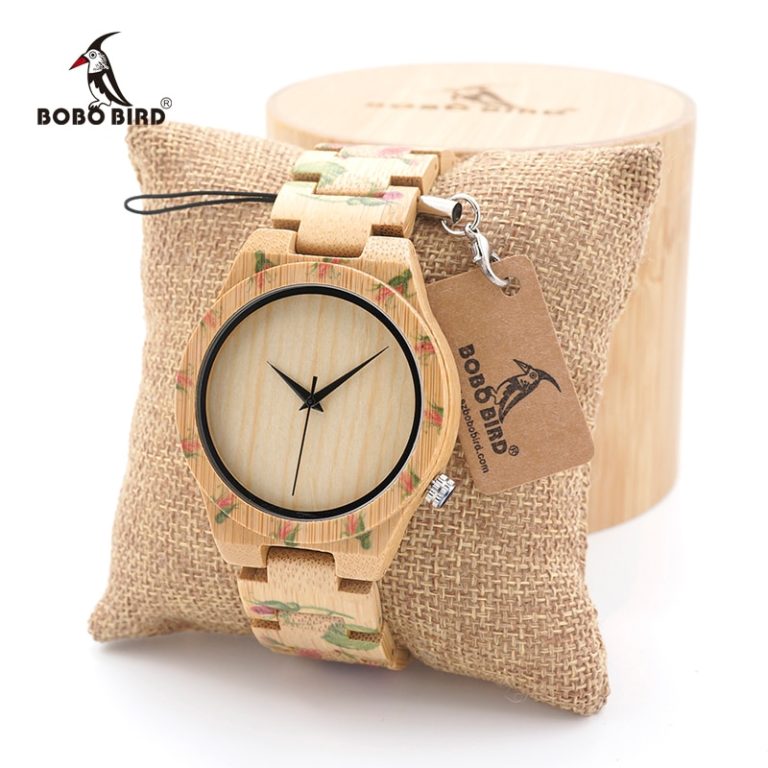 BOBO BIRD Women Wrist watches ladies Wooden Bamboo Watch