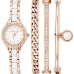 Anne Klein Women's Swarovski Crystal Accented Rose Gold-Tone Watch