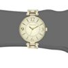 Anne Klein Women's Gold-Tone and Brown Leather Strap Watch