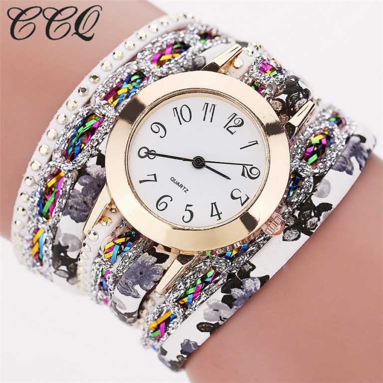 CCQ Fashion Women Wrist Watches Watched Luxury Women Multicolor Bracelet