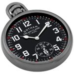 Gotham Men's Gun-Plated Stainless Steel Mechanical Pocket Watch