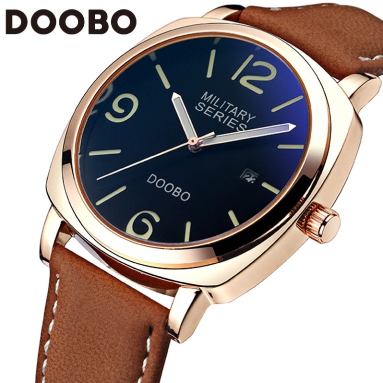 Mens Watches Top Brand Luxury Leather Strap Sports Army Military Quartz Watch Men Wrist Watch Clock relogio masculino DOOBO 2 Mens Watches Top Brand Luxury Leather Strap Sports Army Military Quartz Watch