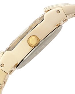 Armitron Women's Oval Faceted Wall-to-Wall Crystal Gold-Tone Bracelet Watch